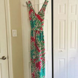 Belk Southern Frock Tropical CrossBack Maxi Dress